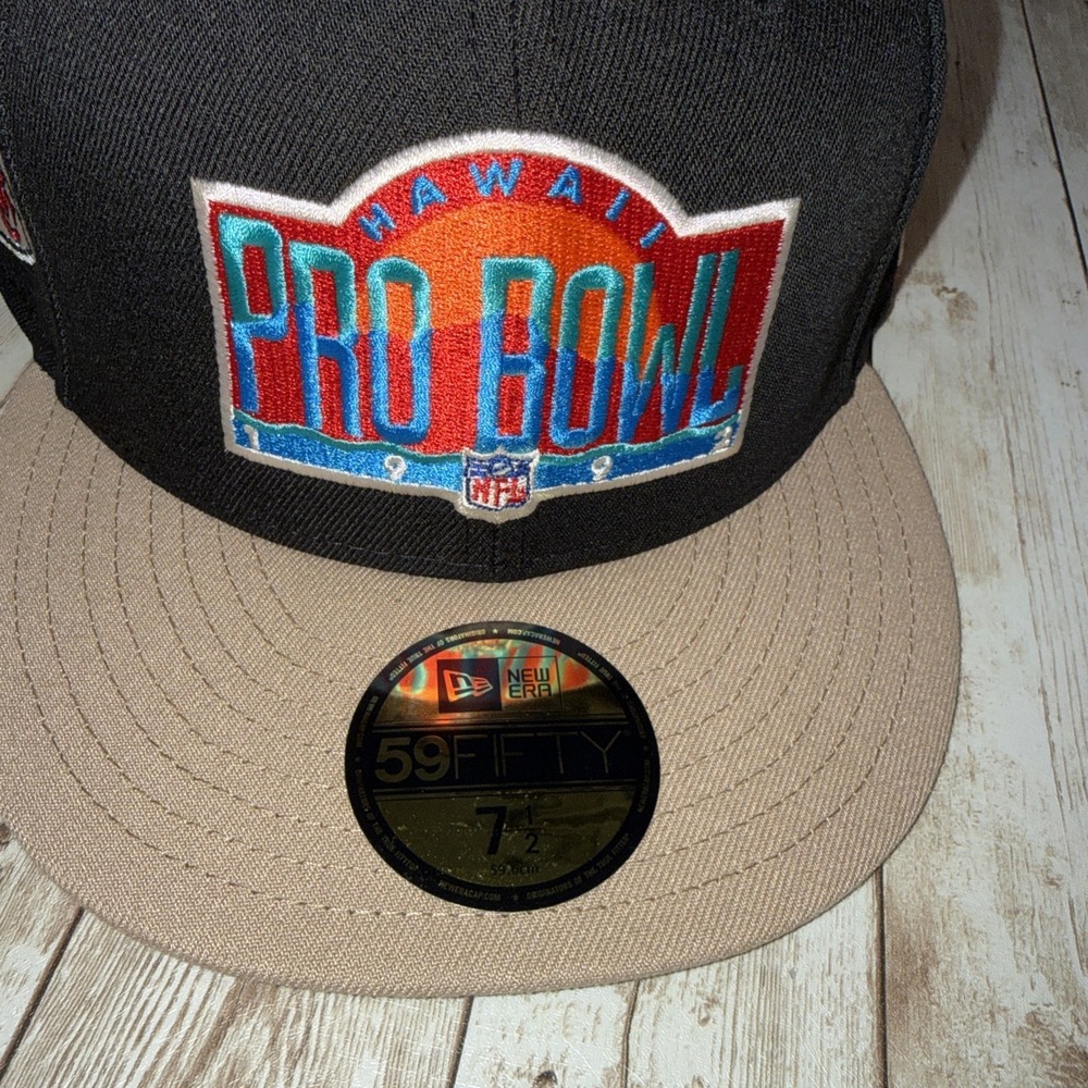 New Era 59FIFTY Kansas‎ City Chiefs 1992 Pro Bowl Hawaii Fitted Hat Sz 7 1/2 NFL